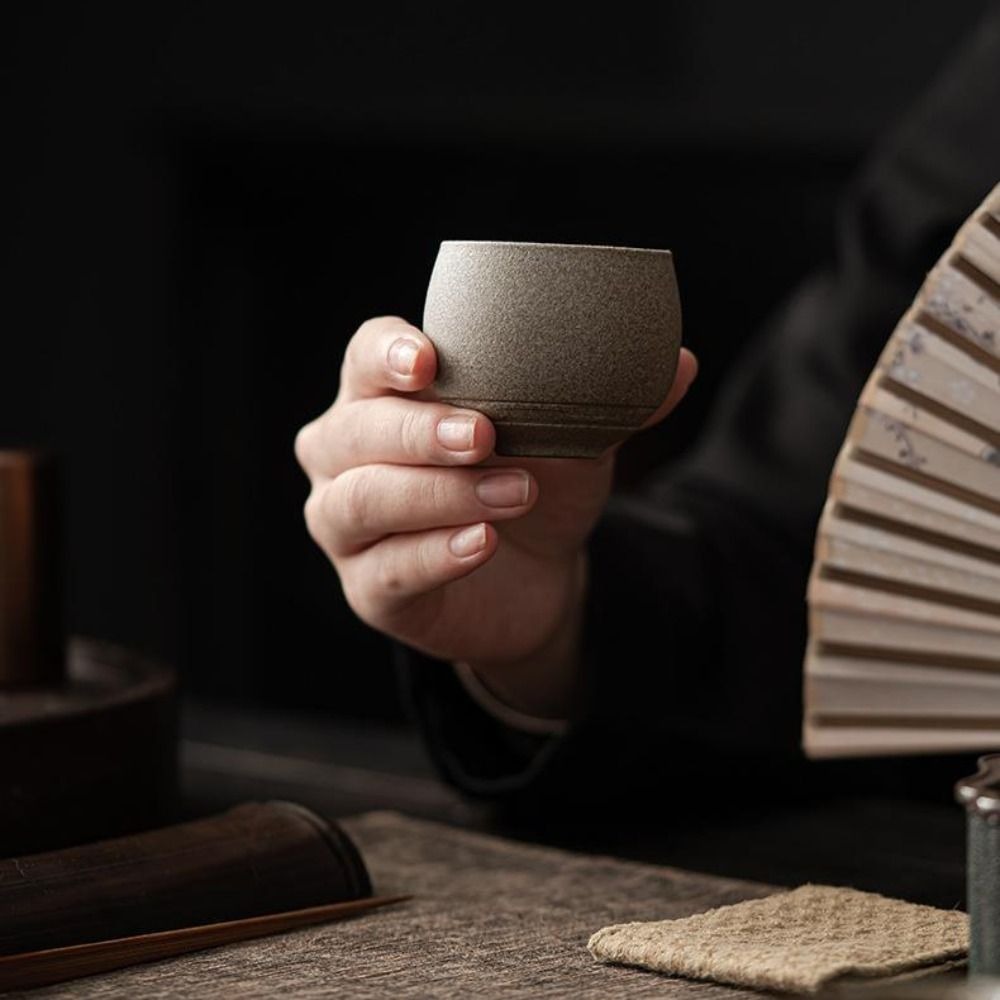 Japanese Pottery - ชุดน้ำชากังฟู ถ้วยชาเซรามิกญี่ปุ่น สไตล์โบราณ ถ้วยชาแบบเรโทร ถ้วยชาสำหรับอาจารย์ 80
