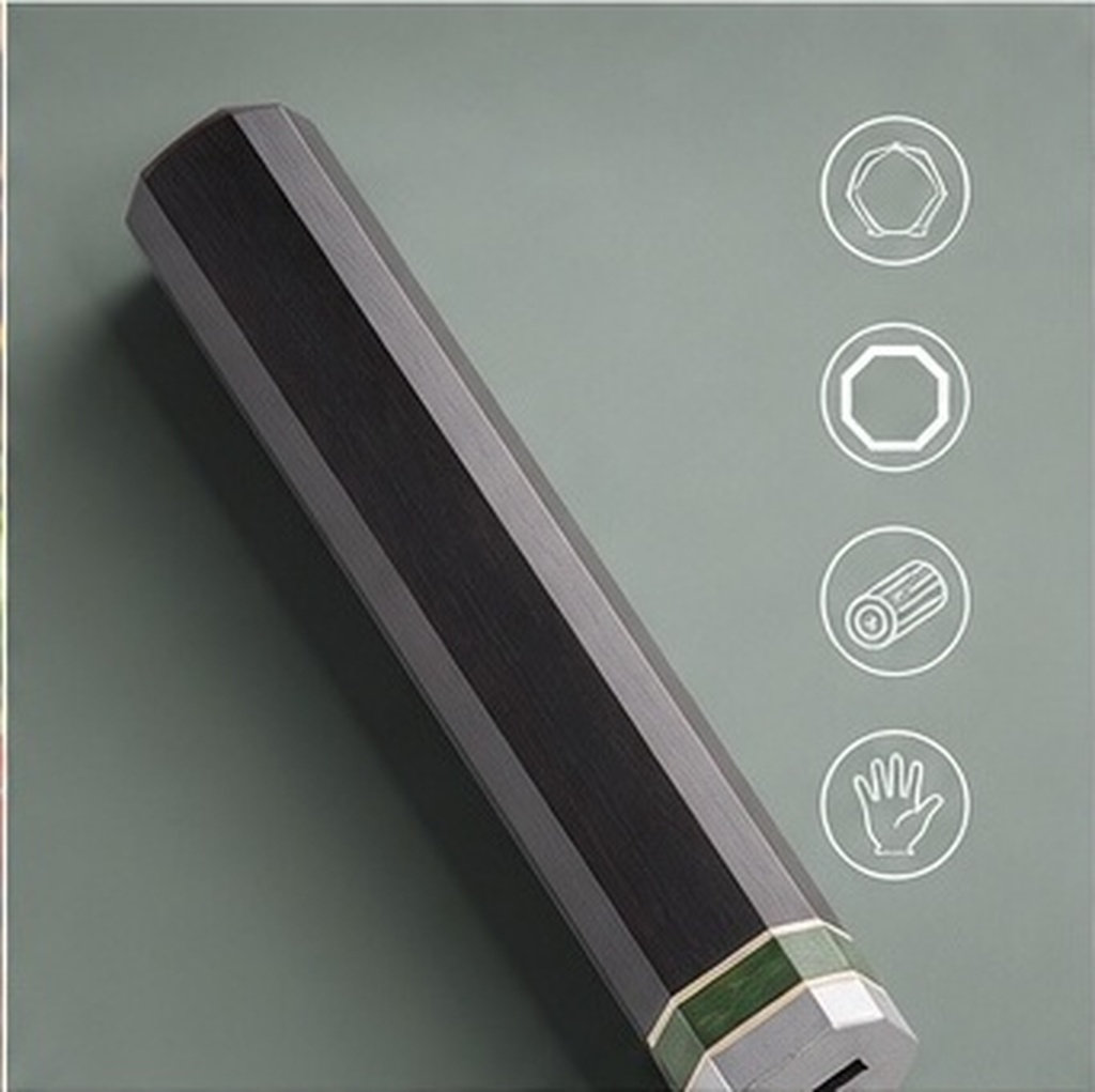 Japanese Knife - ด้ามมีดไม้ทรงแปดเหลี่ยมสำหรับมีดเชฟญี่ปุ่น ผลิตจากไม้ดำคุณภาพสูง เหมาะสำหรับงานซ่อมมีดและอัปเกรดด้วยตัวเอง
