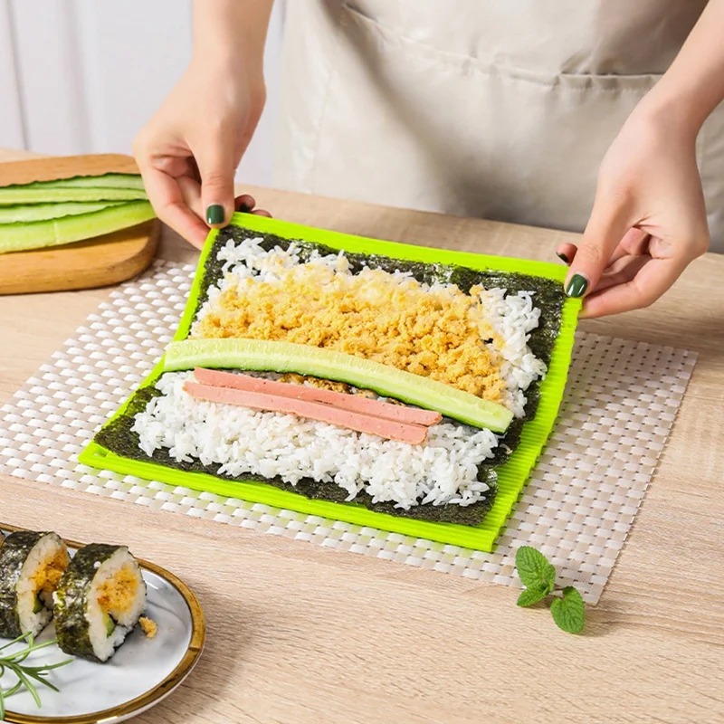 ซิลิโคนม้วนมือซูชิ Rolling ผ้า - Sushi Making Kit บทวิจารณ์และราคา