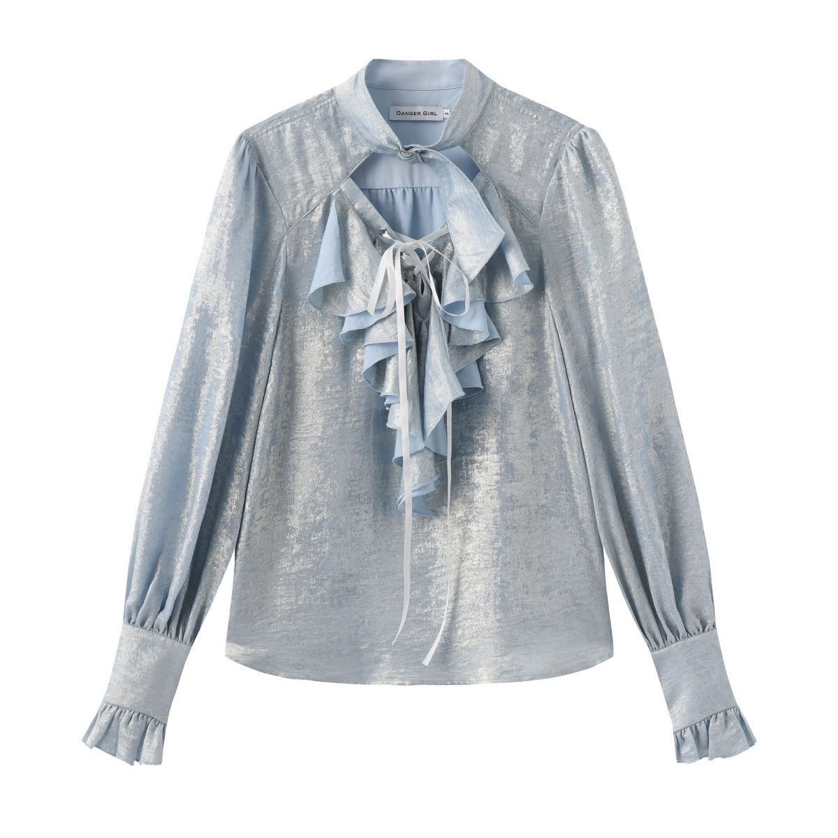 เสื้อเชิ้ตแขนพองแต่งระบายสไตล์ - Japanese Tea บทวิจารณ์และราคา