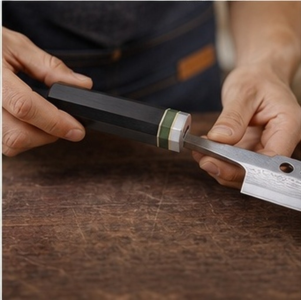 ด้ามมีดครัวไม้ดำทรงแปดเหลี่ยม  - Japanese Knife บทวิจารณ์และราคา